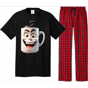 Crazy Face Coffee Character Pajama Set