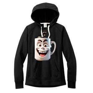 Crazy Face Coffee Character Women's Fleece Hoodie