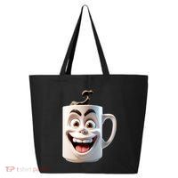 Crazy Face Coffee Character 25L Jumbo Tote