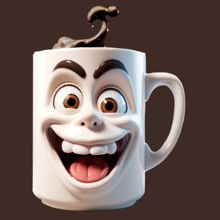 Crazy Face Coffee Character Apron