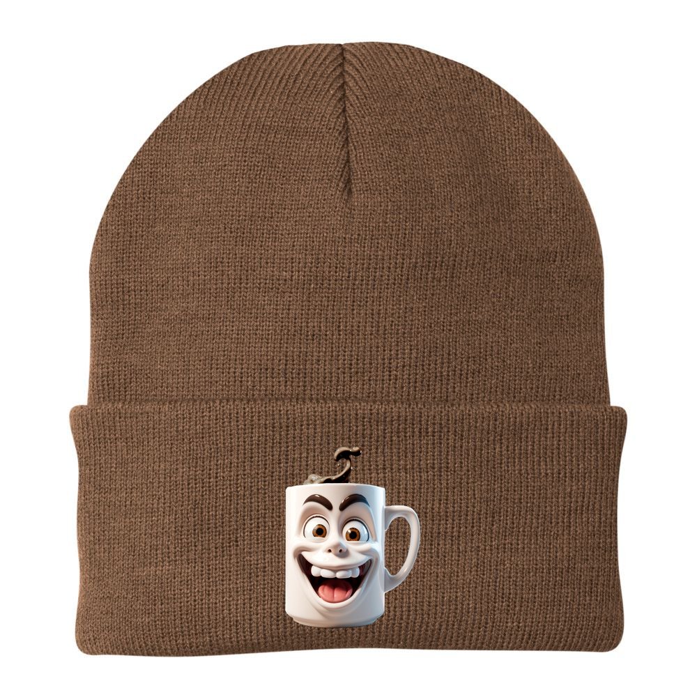 Crazy Face Coffee Character Beanie