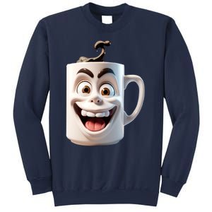 Crazy Face Coffee Character Sweatshirt