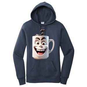 Crazy Face Coffee Character Women's Pullover Hoodie