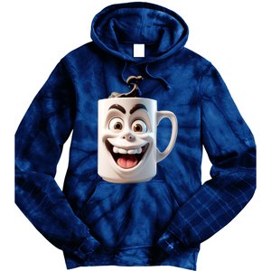 Crazy Face Coffee Character Tie Dye Hoodie