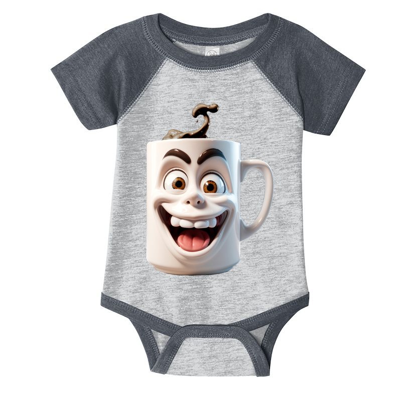Crazy Face Coffee Character Infant Baby Jersey Bodysuit