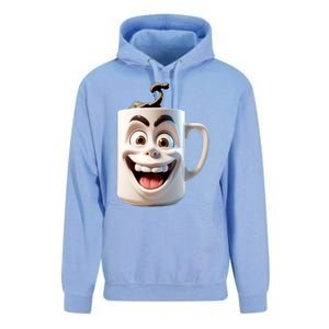 Crazy Face Coffee Character Unisex Surf Hoodie