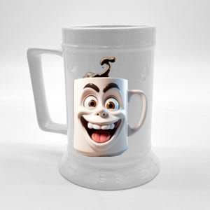 Crazy Face Coffee Character Beer Stein