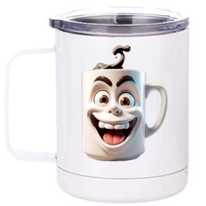 Crazy Face Coffee Character 12 oz Stainless Steel Tumbler Cup