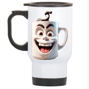 Crazy Face Coffee Character Stainless Steel Travel Mug