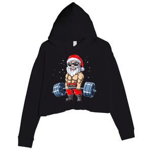 Costume Fitness Christmas Santa Arts Deadlifts Gym Gift Crop Fleece Hoodie