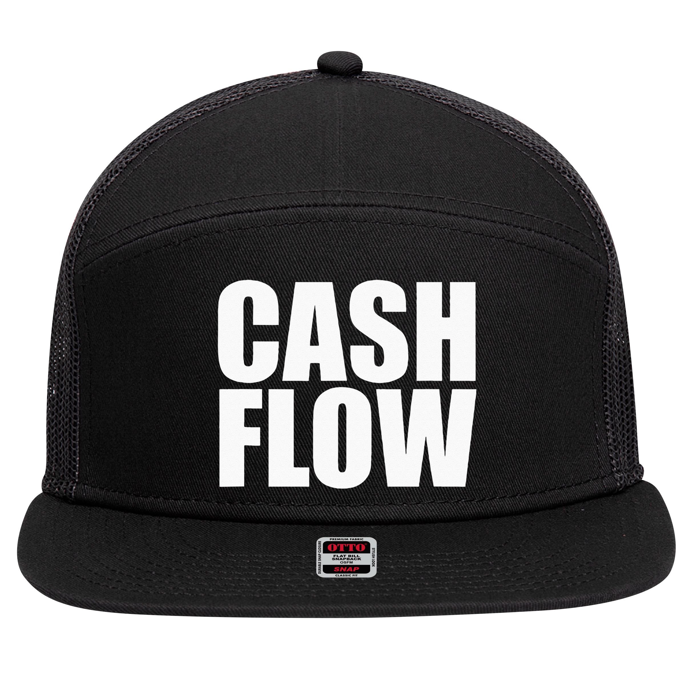 Cash Flow 7 Panel Mesh Trucker Snapback Hat