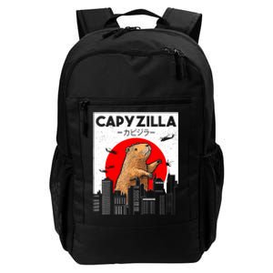 Capyzilla Funny Capybara Japanese Sunset Rodent Animal Lover Daily Commute Backpack