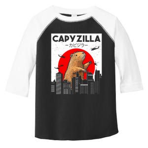 Capyzilla Funny Capybara Japanese Sunset Rodent Animal Lover Toddler Fine Jersey T-Shirt