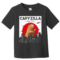 Capyzilla Funny Capybara Japanese Sunset Rodent Animal Lover Toddler T-Shirt