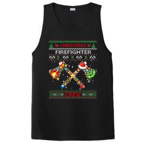 Christmas Firefighter Crew Ugly Sweater Fire Fighter Holiday Gift PosiCharge Competitor Tank