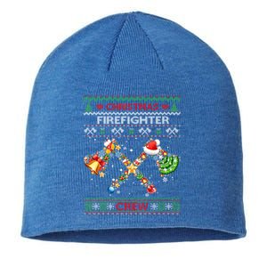 Christmas Firefighter Crew Ugly Sweater Fire Fighter Holiday Gift Sustainable Beanie