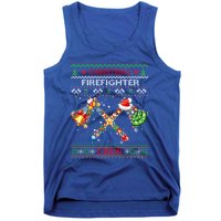 Christmas Firefighter Crew Ugly Sweater Fire Fighter Holiday Gift Tank Top