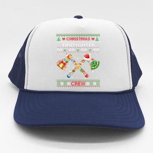 Christmas Firefighter Crew Ugly Sweater Fire Fighter Holiday Gift Trucker Hat