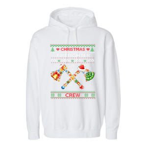 Christmas Firefighter Crew Ugly Sweater Fire Fighter Holiday Gift Garment-Dyed Fleece Hoodie