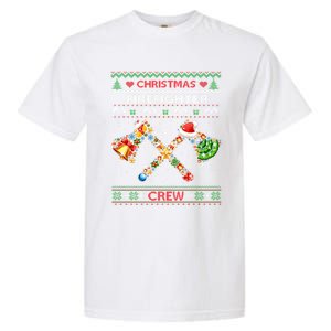 Christmas Firefighter Crew Ugly Sweater Fire Fighter Holiday Gift Garment-Dyed Heavyweight T-Shirt