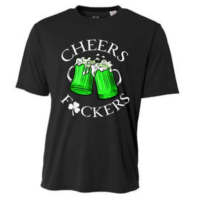 Cheers F Ckers St Patricks Day Beer Drinking Mugs Irish Cooling Performance Crew T-Shirt