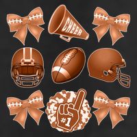 Cute Football Cheer Fan Lover Ribbon Bow Coquette Style Beanie