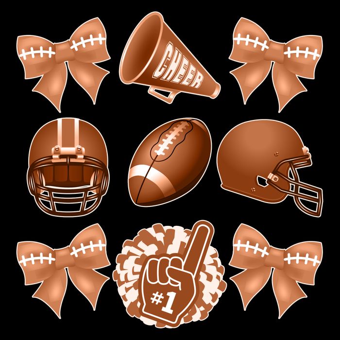 Cute Football Cheer Fan Lover Ribbon Bow Coquette Style Drawstring Bag