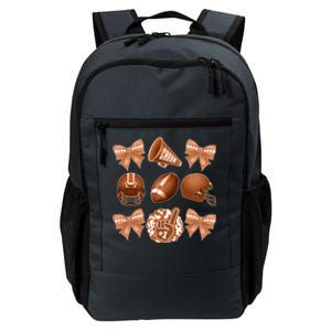 Cute Football Cheer Fan Lover Ribbon Bow Coquette Style Daily Commute Backpack