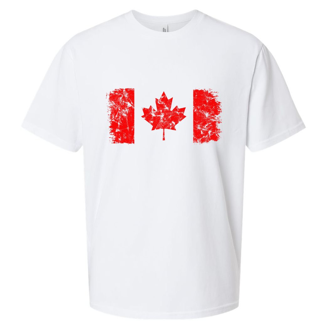 Canada Flag Canadian Flag Canadian Pride Canada Maple Leaf Sueded Cloud Jersey T-Shirt