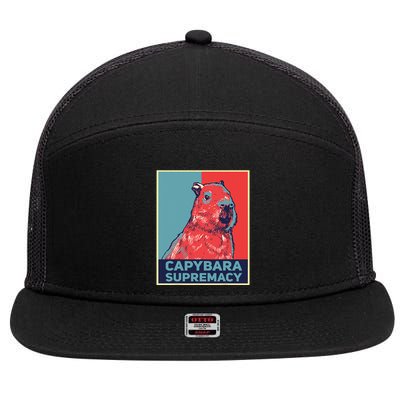 Capybaras Funny Capibara Rodent Things I Do In My Spare Time  7 Panel Mesh Trucker Snapback Hat