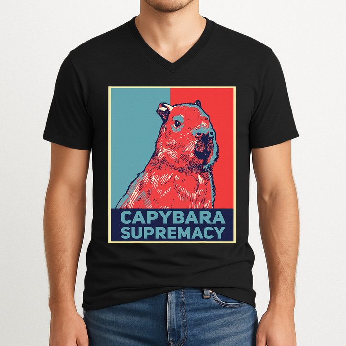 Capybaras Funny Capibara Rodent Things I Do In My Spare Time  V-Neck T-Shirt