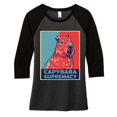 Capybaras Funny Capibara Rodent Things I Do In My Spare Time  Women's Tri-Blend 3/4-Sleeve Raglan Shirt