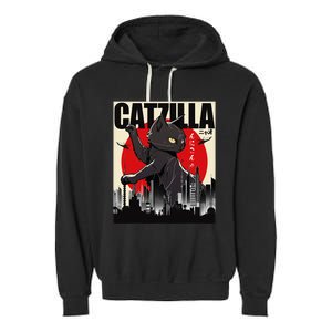 Catzilla Funny Cat Funny Cat Lover animal Garment-Dyed Fleece Hoodie