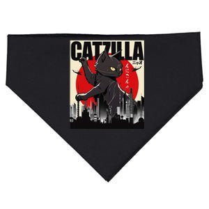 Catzilla Funny Cat Funny Cat Lover animal USA-Made Doggie Bandana