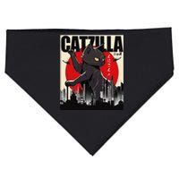 Catzilla Funny Cat Funny Cat Lover animal USA-Made Doggie Bandana