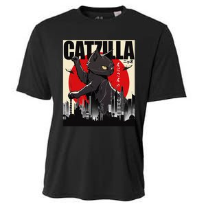 Catzilla Funny Cat Funny Cat Lover animal Cooling Performance Crew T-Shirt