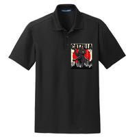 Catzilla Funny Cat Funny Cat Lover animal Dry Zone Grid Polo