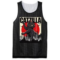 Catzilla Funny Cat Funny Cat Lover animal Mesh Reversible Basketball Jersey Tank