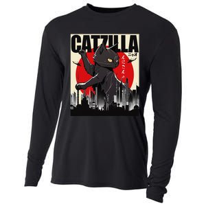 Catzilla Funny Cat Funny Cat Lover animal Cooling Performance Long Sleeve Crew