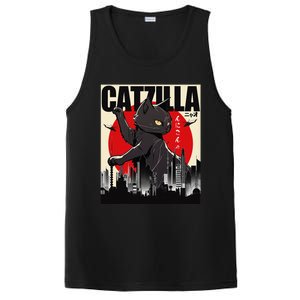 Catzilla Funny Cat Funny Cat Lover animal PosiCharge Competitor Tank