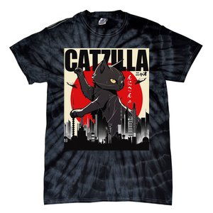 Catzilla Funny Cat Funny Cat Lover animal Tie-Dye T-Shirt