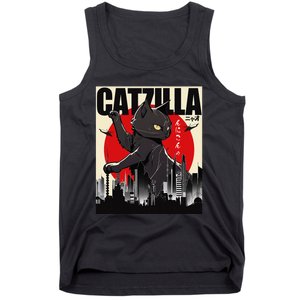 Catzilla Funny Cat Funny Cat Lover animal Tank Top