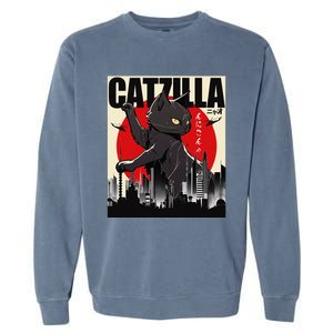 Catzilla Funny Cat Funny Cat Lover animal Garment-Dyed Sweatshirt