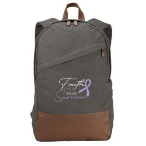 Cancer Fight Cancer Ribbon Gift Cotton Canvas Backpack