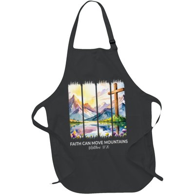 Cute Faith Can Move Mountains Christian Women Teen Mom Apron