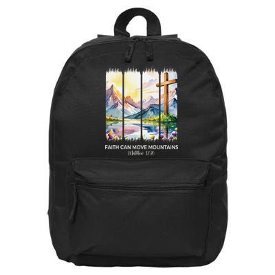Cute Faith Can Move Mountains Christian Women Teen Mom 16 in Basic Backpack
