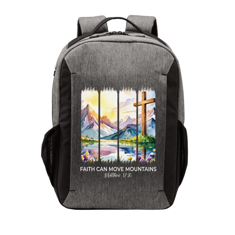 Cute Faith Can Move Mountains Christian Women Teen Mom Vector Backpack