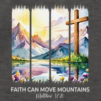 Cute Faith Can Move Mountains Christian Women Teen Mom Vector Backpack