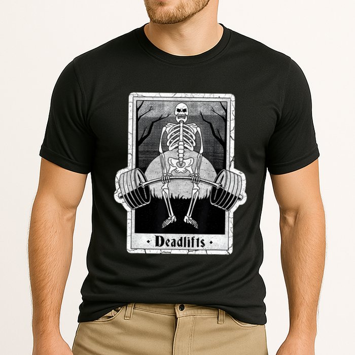 deadlifts skeleton tarot card – funny weightlifting Cooling Performance Crew T-Shirt