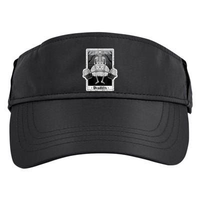 deadlifts skeleton tarot card – funny weightlifting Adult Drive Performance Visor